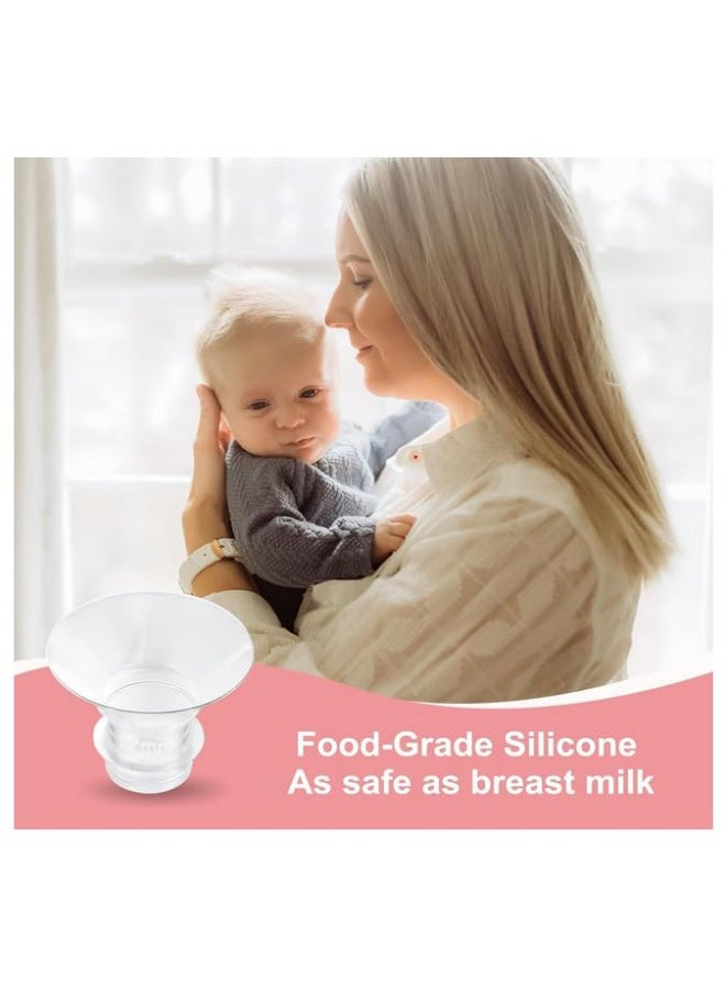 5 قطع من حشوات السليكون المخفضة لصمامات مضخات موم كوزي وميديلا، مقاسات 13/15/17/19/21 ملم، متوافقة مع دروع 24 ملم، وتناسب مضخات الثدي القابلة للارتداء ويلو S9/S10/S12 - Image 5